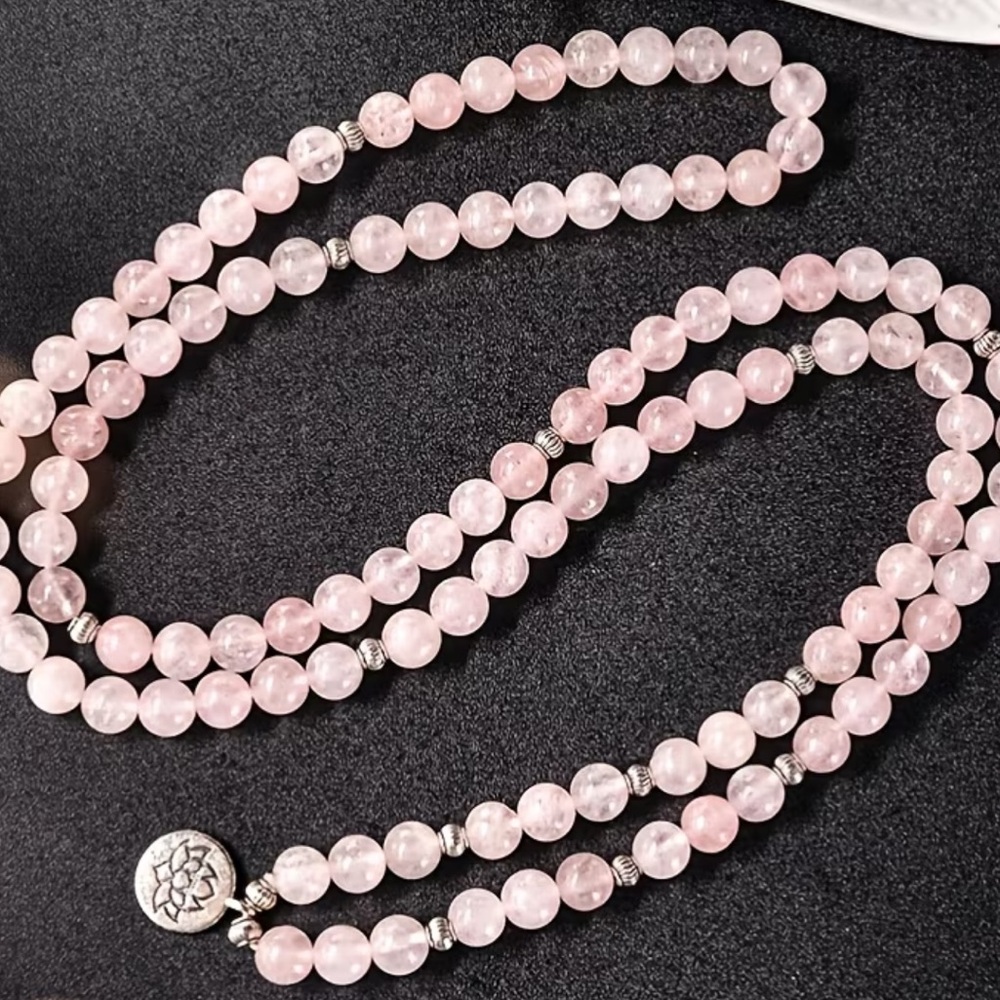 LOVE Genuine Rose Quartz Mala -Reiki Charged - Picture 4 of 5